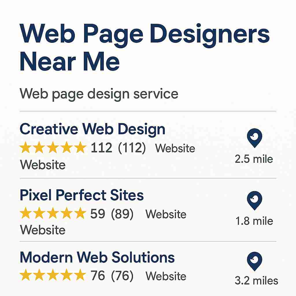 Top Web Page Designers Near Me 
